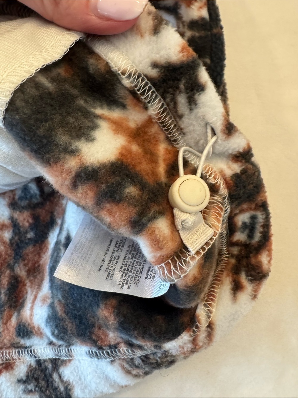 Columbia Women’s Wolf Brown and Cream Printed Fleece Snap-Pullover, sz 2X - Picture 10 of 16